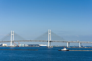 Yokohama Bay Bridge in Kanagawa Prefecture
