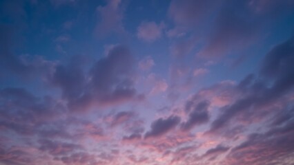 Obraz premium Serene Sunset Sky Pastel Hues and Soft Cloudscape