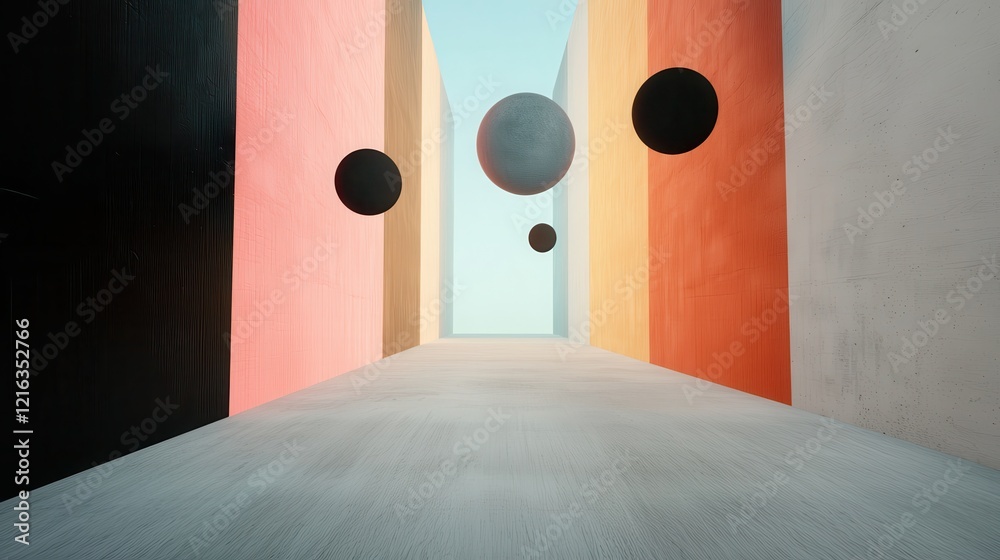 Poster virtual simulations of ai exploring snowbombing concepts in abstract colorful spaces