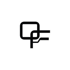 OF monogram logo design letter text name symbol monochrome logotype alphabet character simple logo