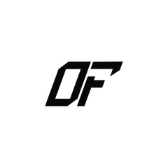 OF monogram logo design letter text name symbol monochrome logotype alphabet character simple logo