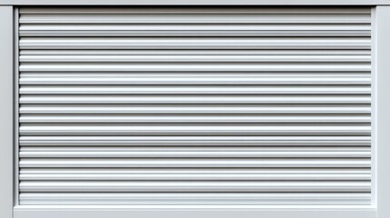 Fototapeta premium A close-up of a modern rolling shutter door in a sleek, industrial design.