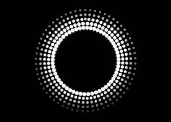 Abstract Animated Loading Circle, Black and White Motion Graphics, 4K