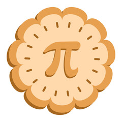 Pi day Pie Illustration
