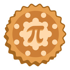 Pi day Pie Illustration