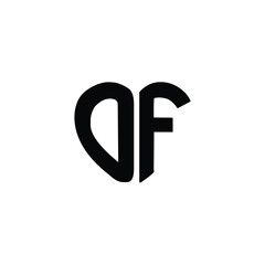 OF monogram logo design letter text name symbol monochrome logotype alphabet character simple logo