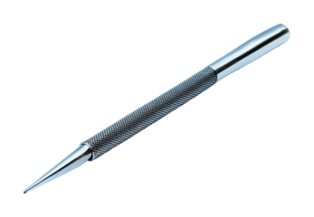 Precision and craftsmanship unite in an elegantly designed metal tool ideal for detailed work and artistry in a bright workspace isolated on transparent background