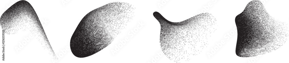 Poster sprayed black shapes composition .graffiti art design . noise textured shapes . spray effect .grunge
