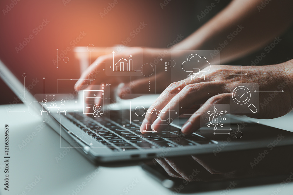 Aufkleber Empowering collaboration: Optimizing teamwork through connected digital systems. Secure operations: Enhancing workflows with advanced tools and analytics.