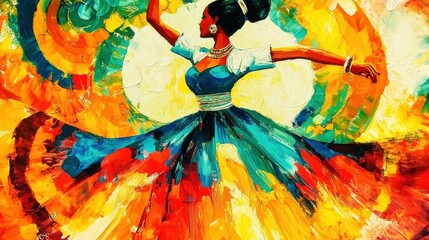 Vibrant Traditional Dance Illustration 