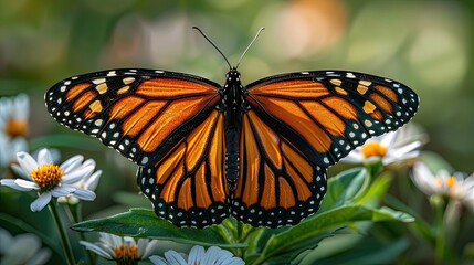 a butterfly sitting on top of a white flower background