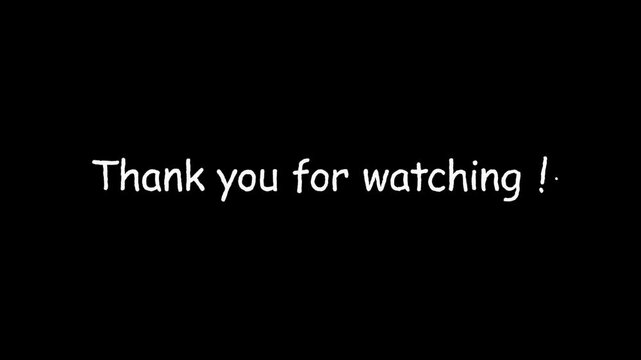 Thank you for watching_白文字