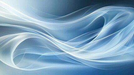 Abstract Blue Wave Design: Serene Digital Art