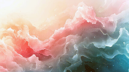 Abstract Fluid Art: Dreamy Pastel Colors, Serene Background, Ethereal Texture