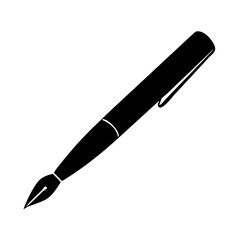pen silhouette icon, pen vector illustration-simple illustration of pen, pen Editable Vector Illustration.