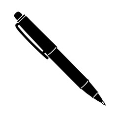 pen silhouette icon, pen vector illustration-simple illustration of pen, pen Editable Vector Illustration.