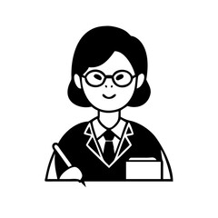teacher silhouette icon, teacher vector illustration-simple illustration of teacher, teacher Editable Vector Illustration.