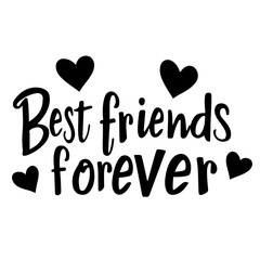 Best friends forever lettering