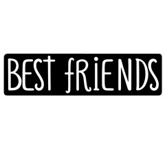 Best friends lettering vector