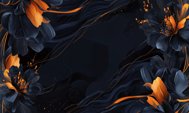 abstract background on dark with space for text and design - Powered by Adobe
