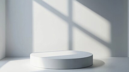 a white round object on a white surface