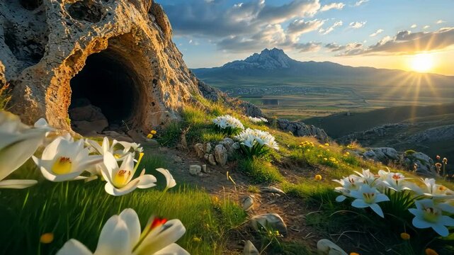 Easter background: Cave of the Resurrection of Jesus Christ