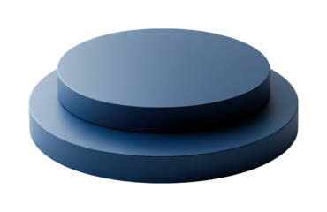 Modern geometric forms in a soft blue hue showcasing minimalist design in contemporary decor isolated on transparent background