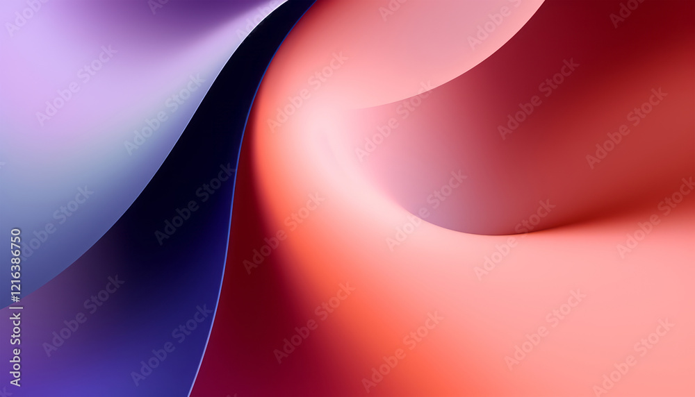 Poster abstract colorful wavy shapes wallpaper. modern curvy background with motion effect. generative ai