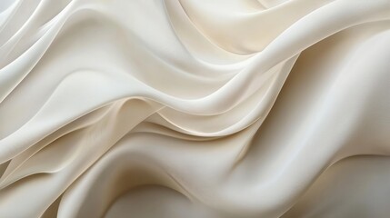 Obraz premium Elegant Draped Fabric: Cream-Colored Waves of Softness