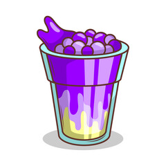 Bubble tea vector  sticker cartoon. hand draw illustration art