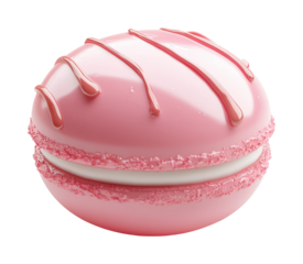 Delicate pink dessert showcasing craftsmanship and culinary artistry in an elegant presentation isolated on transparent background