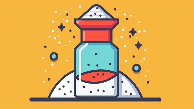 recommend clip art: Seasoning Salt Shaker Line Icon for Food Applications and Websites