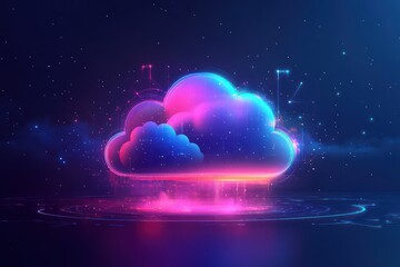 Dynamic tech cloud with smooth gradients, creating a modern and innovative look.