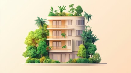 Fototapeta premium Eco-Friendly Modern Building Design