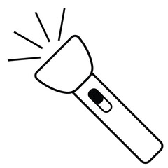 Flashlight icon. Torch signs. Flashlight vector icon. Flashlight flat sign design. Torch sign vector illustration. 