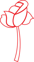 Rose icon vector art single symbols