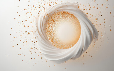 Obraz premium The background of future technology made up of particle elements and rays