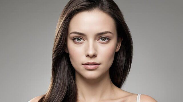 3 transitions for age comparison concept. Same face portrait young and aged. Face split of an old and young women for olding revealing. Comparing mother and daughter. 