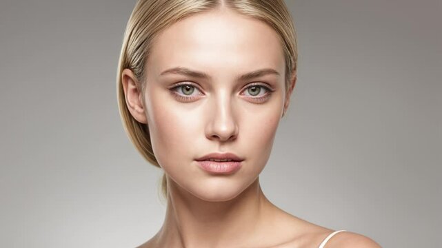 3 transitions for age comparison concept. Same face portrait young and aged. Face split of an old and young women for olding revealing. Comparing mother and daughter. 