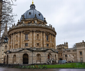 The circular dome of the Radcliffe Camera - one of the most distinctive landmarks in Oxford, England.