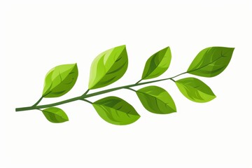 Obraz premium Vibrant Green Branch with Lush Leaves