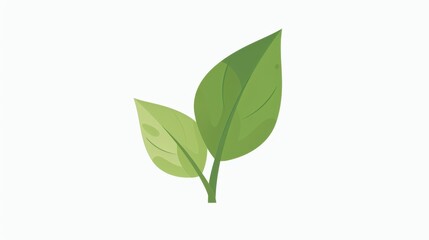 Fototapeta premium Delicate Green Leaves Illustration