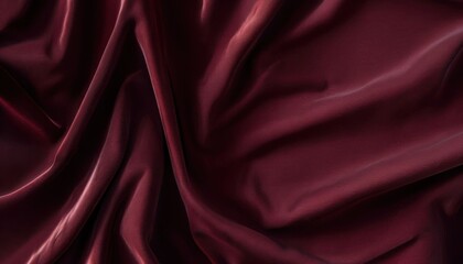 Fototapeta premium luxurious red satin or silk fabric with a smooth, glossy texture.The elegant folds and silky finish create a sense of opulence and sophistication, perfect for fashion or interior design inspiration