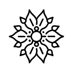 Simple mandala vector Art design, Floral mandala Illustration, Line art, ornament, flower, design, outline, template, pattern, ethnic. mandala design for invitation card, coloring book.
