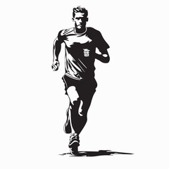 Fototapeta premium Jogging Man Images Vector. Silhouette Man Enjoy Running image vector.