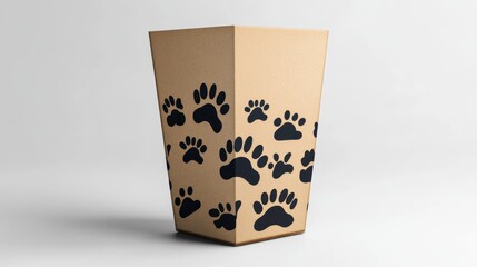 A premium dog food package standing upright on a white background, ideal for product packaging showcases.