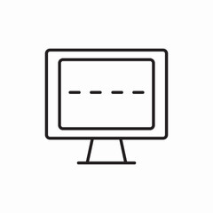 monitor screen display icon vector sign