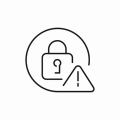 cloud security warning icon vector sign