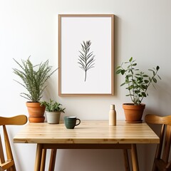 Blank Rectangular Frame Mockup for Presentations in a Professional Office