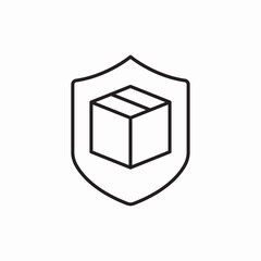 shield box package shipping icon vector sign